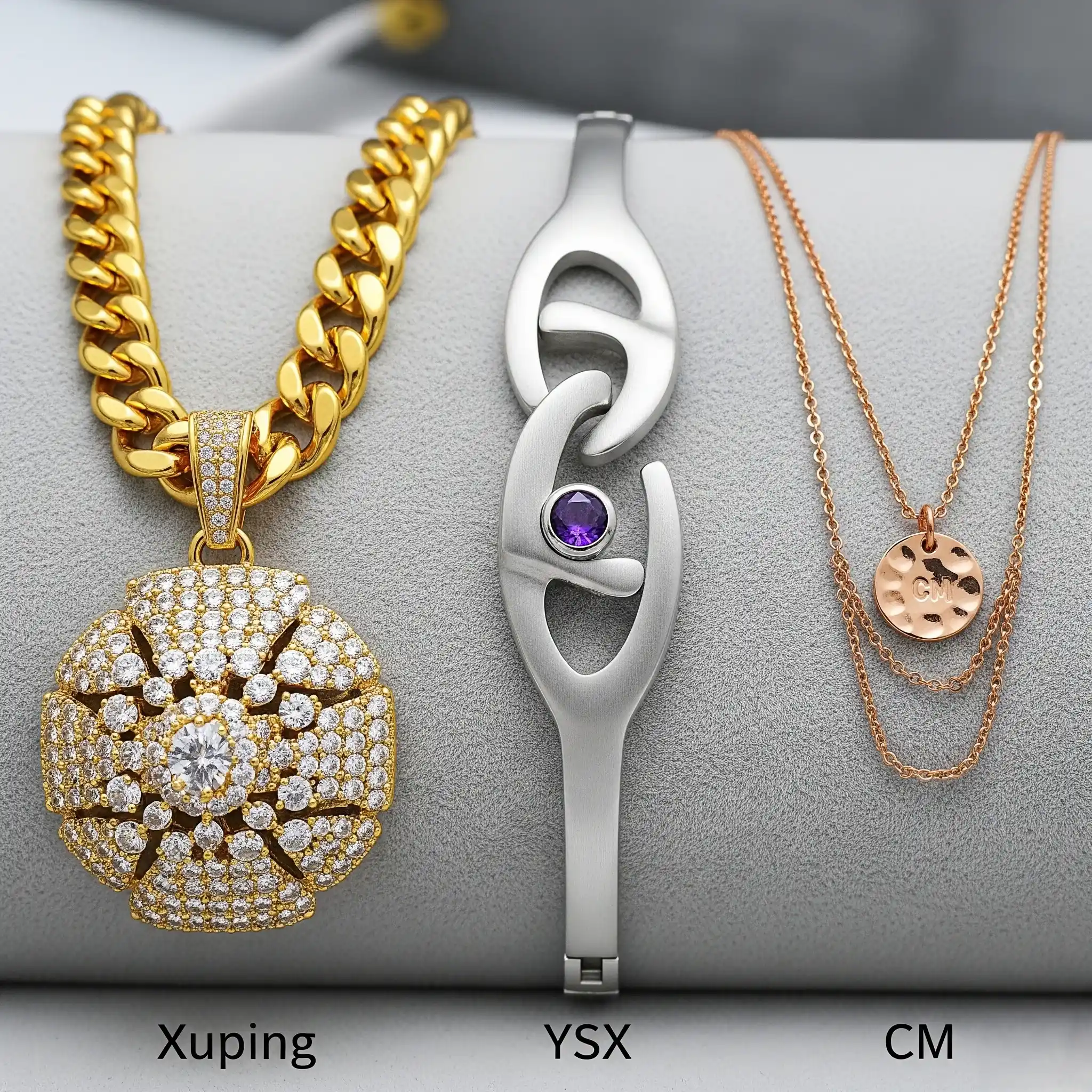 مقایسه برندهای بدلیجات ژوپینگ (Xuping)، وای اس ایکس (YSX) و سی ام (CM)